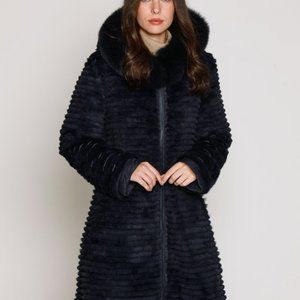 NWT ✅ BLUE DUCK FUR REVERSIBLE JACKET: FUR - FOX TRIM + FUR SCARF ✨BOTH NWT's